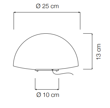 Lampada Da Tavolo Button T In-Es Artdesign Collezione Luna Colore Bianco Dimensione  Diam. Ø 25 Cm